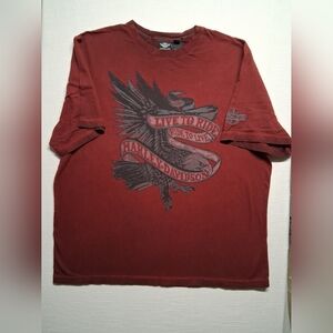 Harley-Davidson Men’s Red 'Live to Ride' Graphic T-Shirt